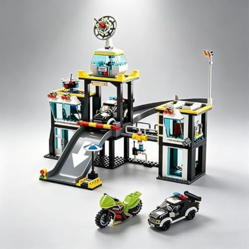 Image of SKY LINE OCEAN SWAT Station Slider Building Block Set, 627+ PCS City Tactical Police Playset with Action Slider Feature, SWAT Vehicles & Accessories, STEM Construction | 5 Year Structural Warranty