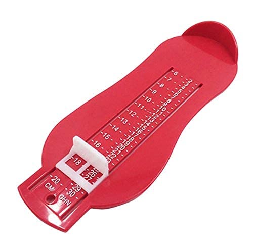 子供 靴を買う そくりょう器 フットメジャー ベビースケール 足のサイズ 計測器 0-8歳 子供用 フットスケール フットサイズ 測定器 採寸 目盛定規 簡単 (レッド)