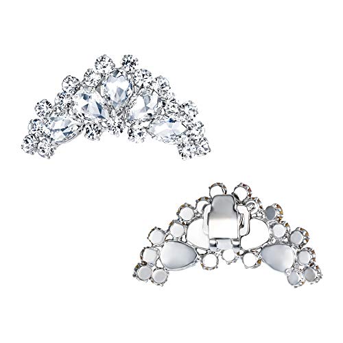 Flyonce Sparkling Rhinestone Crystal Shoe Clips Wedding Party Boots Decoration Shoe Charms 2 Pcs #TOP6