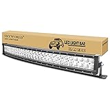 SKYWORLD 32インチ 180W LED作業灯 2列 LEDワークライト 新型 DC12-24V ワークライト 広角タイプ+狭角タイプ 角度調整可能 除雪車のライト、集魚灯、看板灯、船舶/トラック/各種作業車対応