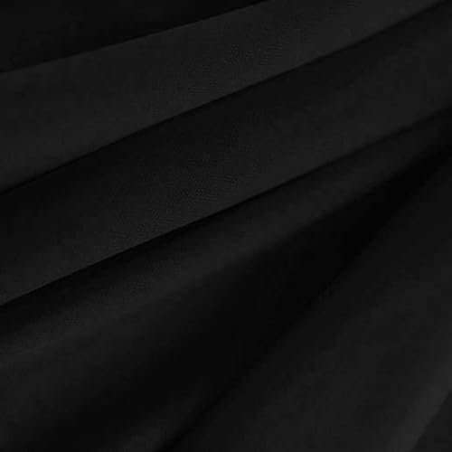 Stylish Fabric Forro de punto entrelazado de poliéster elástico de 2 vías, 5860 pulgadas, tela ligeraproyectos de bricolaje, color negro, 1 yarda