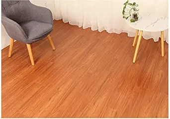 24x7 eMall PVC Wood Flooring Planks Tiles Self Adhesive Peel & Stick Wooden Design 18 Planks 27 Square feet Wooden ChestNut Colour