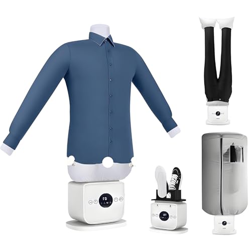 Automatic Ironing Machine, 1400W Foldable Steam Iron, 109 Pores Inflatable Shirt Ironing Machine for...