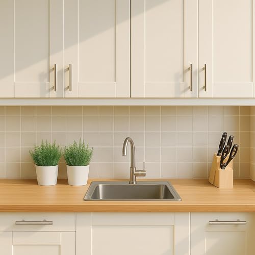 QOGRISUN 4-Pack Solid Brass Cabinet Pulls, 3-3/4 Inch Hole Center Brushed Nickel T-Bar Drawer Handles, Heavy Duty Hardware for Kitchen Cupboards, Dressers & Bathroom Vanities by QOGRISUN - Image 7