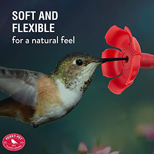 Perky-Pet-91RF-Replacement-Red-Hollyhock-Flower-Ports-Perches-6-Pk