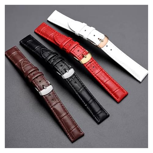 Correa de reloj cuero EDVTK35 accesorios de 18mm 20mm 22mm hebilla oro negro 3