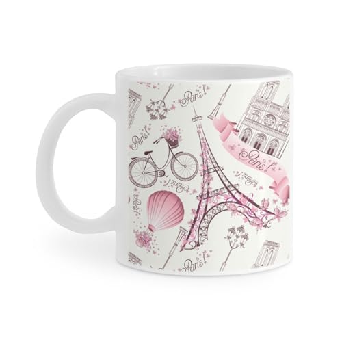 Taza de cerámica con diseño Torre Eiffel 11 oz miniatura 1