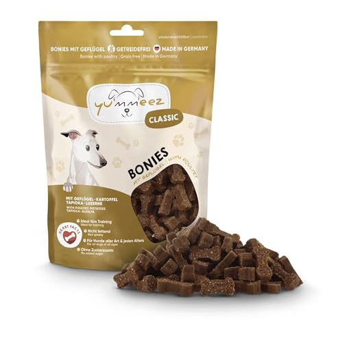 Yummeez Geflügel Leckerli - Hundeleckerli als kleine Knöchelchen - getreidefrei mit hohem Fleischanteil - perfektes Leckerchen für Training oder Belohnung (1 x 175 g)