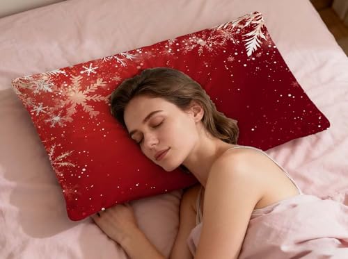 Housse de coussin rouge 40x80cm en velours de qualité avec impression recto verso - 7