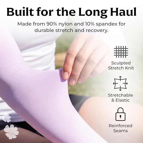 Image of SportsTrail Cooling Arm Sleeves for Men & Women - Breathable, UV Sun Protection, Sports Arm Sleeves for Women, Men & Youth