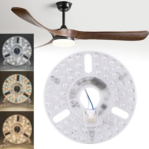 MEAPUXIN 3色温対応の24W LED天井ファンライト交換用パネル，シンプルデザインでペンダントライトと壁灯に最適 [5]
