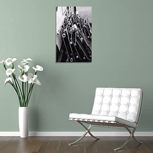 Living With A Longboard Retro Black And White Skateboarding Boy Posters Modern Skater Room Wall Canvas Print Art Prints Vintage Decor Canvas Painting Wall Art Poster For Bedroom Living Room Decor 24X3 #TOP4