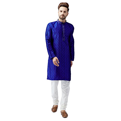Image of SOJANYA (Since 1958 Men's Silk Blend Kurta Churidar Pyjama Set