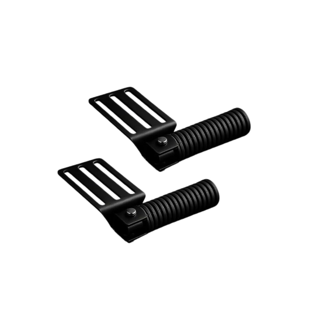 Universal Adjustable Scooty Footrest | Foldable Metal Foot Pegs | Heavy-Duty Non-Slip Grip Foot Rest For Comfortable Ride Compatible With Scooty | Scooters & Bikes-image-12