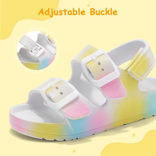 Image of Toddler Girls Boys Sandals Adjustable Buckle EVA Slipper Sandals With Hook Loop Back Strap
