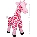 Rhode Island Novelty Pink Giraffe Plush | 11 Inches Long (1-Unit)