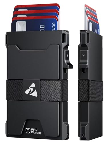 Porta Carte di Credito Uomo, Portafoglio Uomo Slim, Alluminio Metallo