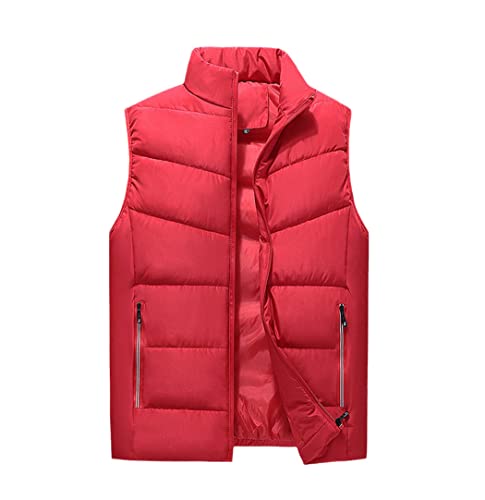 Veste d'hiver ultralégère pour homme sans manches rouge XL imperméable