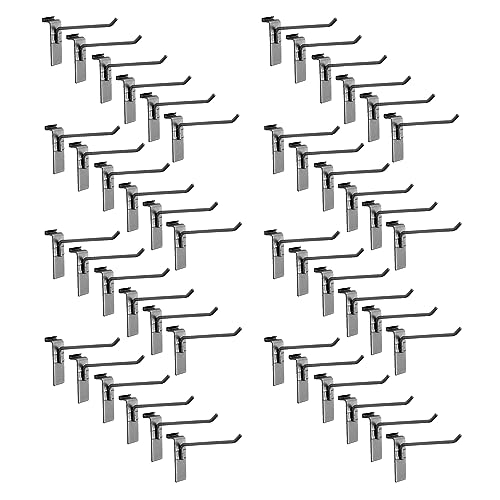 PROSLAT 13302K 4-Inch Steel Hooks PVC Slatwall, 48-Pack