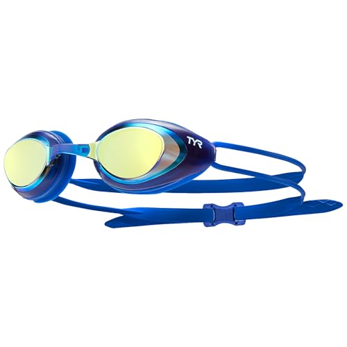 Lunettes de natation TYR Blackhack verres miroir bleu et or étanches taille unique