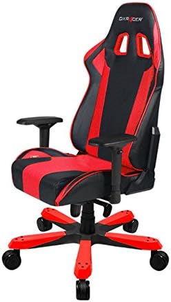 DXRacer OH/KS06/NR King Series Black and Red Gaming Chair - Includes 2 Free Cushions