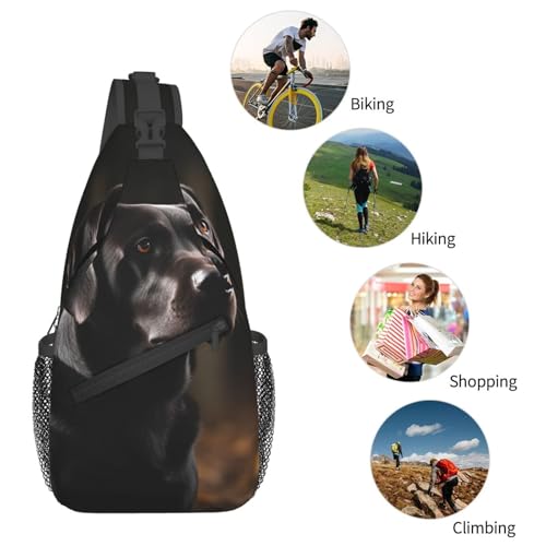 Bolso de Pecho Cruzado Negro para Hombres y Mujeres miniatura 6
