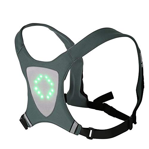 Preisvergleich Produktbild Goodtimera Sicherheitsweste reflektierende Weste, Fahrradweste Warnung Drahtlose Fernbedienung Weste mit LED-Licht Warnung, Blinker Licht Drehen Führung Fahrrad Nacht Tasche