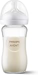 Philips Avent Natural Glass Baby Bottles with Natural Response Nipples (Medium Flow, Flow 3), 8oz, 3-pack, SCY913/03