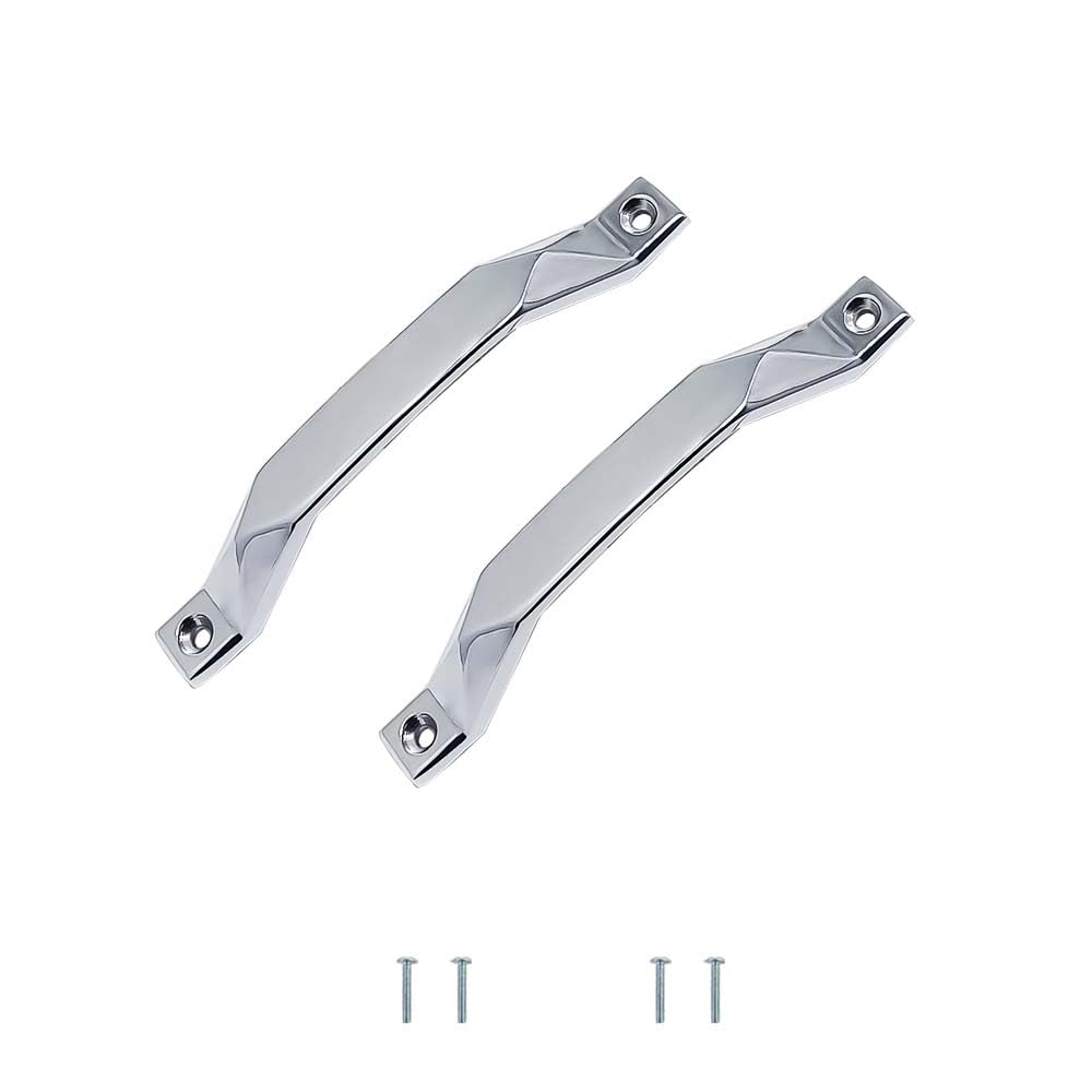HYDERON Chrome-Plated Handle β Sleek 128MM (6 inch) CP Pull Handle for Cabinets, Drawers & Doors | Modern & Functional Design | (Model No R-214) (Pack of 2)