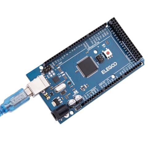 Image of ELEGOO MEGA R3 Board ATmega 2560, USB Cable Compatible with Arduino (Pack of 2)