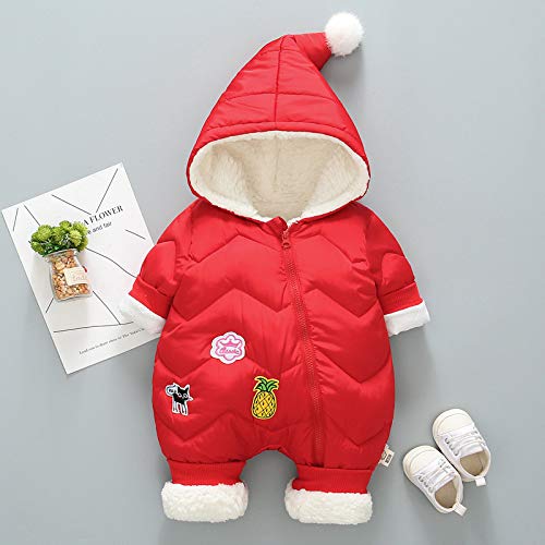 Preisvergleich Produktbild Baby Schneeanzug Jungen Strampler Mädchen Overall Winter Babykleidung,Kapuze Warme Säugling Daunenanzug,C-9-12months