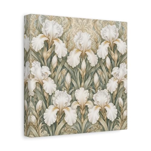 Toile iris blanc de qualité supérieure style rétro 25 cm