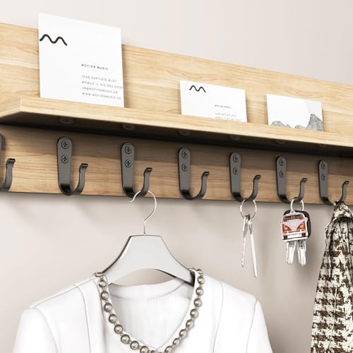 BREYDROK 20PCS Heavy Duty Metal Coat Hooks for Wall, Single Prong Hanging Hooks with 40 Screws for Towels, Backpacks, Hats & Dog Leashes