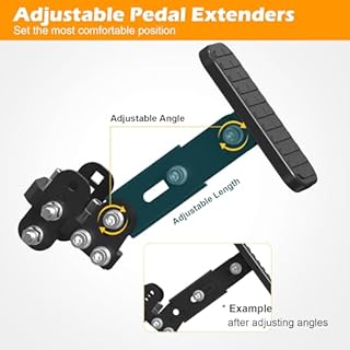OceanicEcho Gas and Brake Pedal Extenders for Short Drivers | Fits Cars, Go Kart, Ride-On Toys | Adjustable Length & Angle for Auto Vehicles Brake & Accelerator Pedals (Sport)
