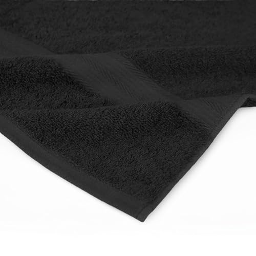 Foto von Amazon Basics Fade Resistant Bath and Hand Towel Set - Black