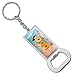 GRAPHICS & MORE The Flintstones Fred Character Keychain Rectangle Chrome Plated Metal Bottle Cap Opener