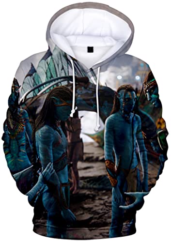 NIUHE Hombre Sudadera con Capucha Avatar 3D Manga Larga Hoodie Camisa de Entrenamiento Casual...