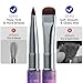 GSWOI French Tip & Nail Cleaning Brush - Dual Function Gel Polish Clean Up Tool with Custom Firm Bristles for Professional Manicure (F20)