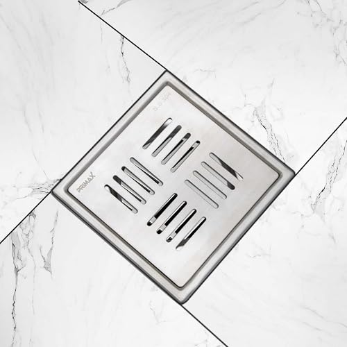 Image of Plantex (Primax) 304 Grade Stainless Steel Drain Cover /Bathroom Drain Cover /Bathroom Drain Jali /Floor Trap for Bathroom and Kitchen-6x6 inch (Matt)