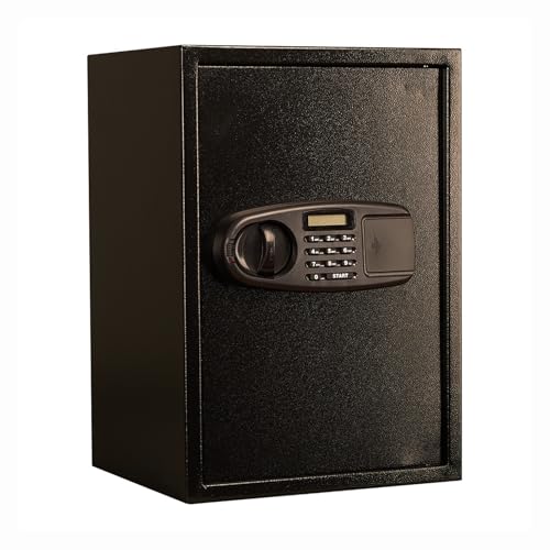 Caja Fuerte con Codigo Safe con Estante Extraíble Cofre con Llave para Casa, Oficina, Dinero en Efectivo, Documentos y Joyas