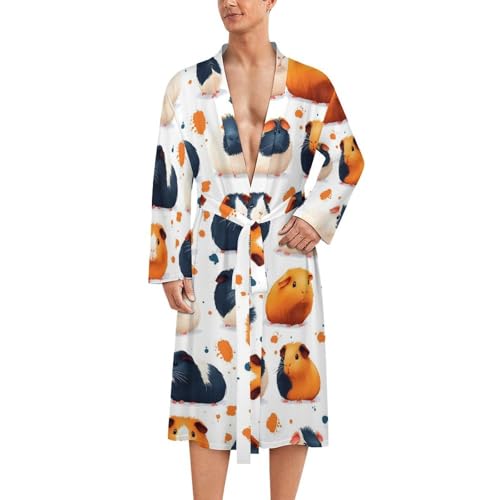 Kimono léger homme à imprimé hamster idéal pour les matins d'été