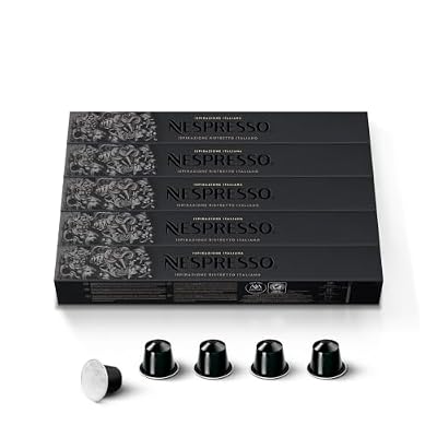 Nespresso Original, Ristretto Italiano, Dark Roast, 50-Count Espresso Pods