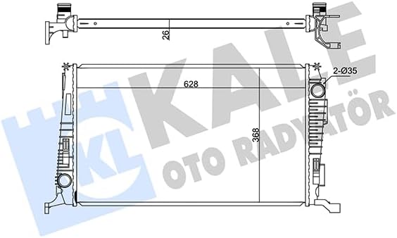 Kale Su Radyatörü Al/Pl/Brz Dacia Duster 1.5 Dci 10 - KAL 346205