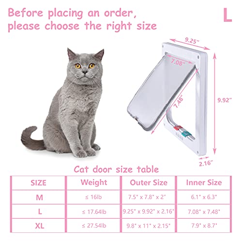image for EGETOTA Cat Door Flap Large (Outer Size 9.9