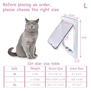 Goteamghjkl Cat Door Flap outer Dimension 99 X 92 4 Approach Locking Giant Cat Door for Inside Exterior Doorways Weatherproof Pet Door for Cats Doggie Kitties and Kittens with Circumference < 248  Cucciolini Doodles Goteamghjkl cat door flap outer dimension 9 9 x 9 2 4 approach locking giant cat door for inside exterior doorways weatherproof pet door for cats doggie kitties and kittens with circumference < 24 8   cucciolini doodles