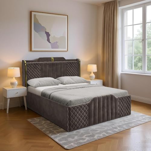 Image of Wakefit Velura Queen Size Hydraulic Storage Upholstered Bed