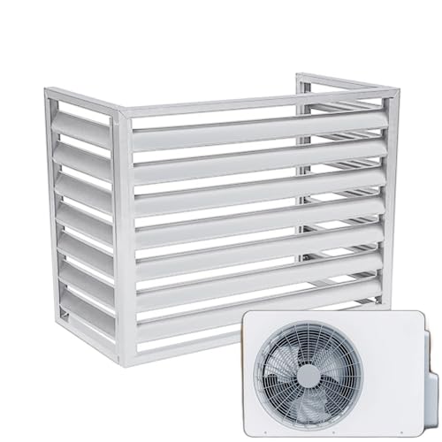 Cubierta de aire acondicionado de aluminio L100 protección premium resistente intemperie blanca 2