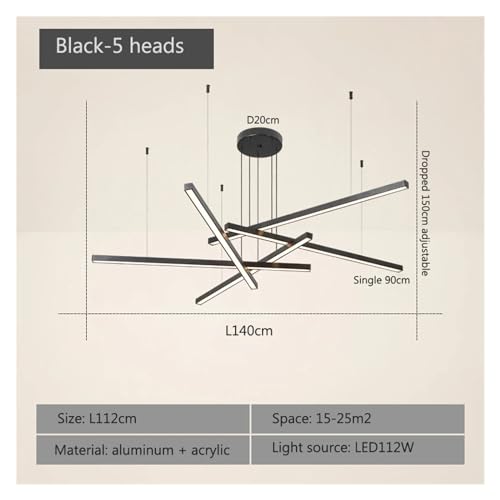 Suspension LED or et noir solution d'éclairage chic contre le manque de lumière - 6