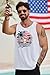 VOGSTART Men 4th of July Crew Neck Sleeveless Clothing Comfortable Muscular Fashion Tank Top L