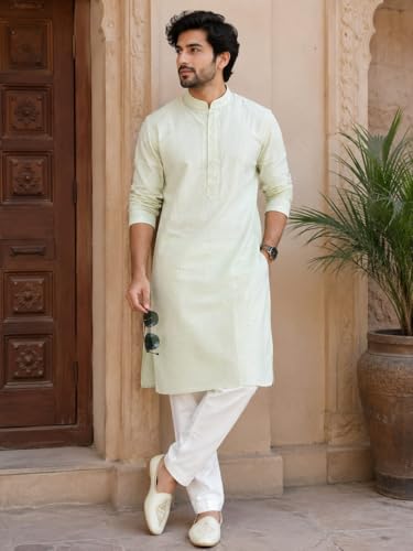 Image of Jagdish GARMENTS Cotton Trendy Embroidery Kurta for Men for Festive